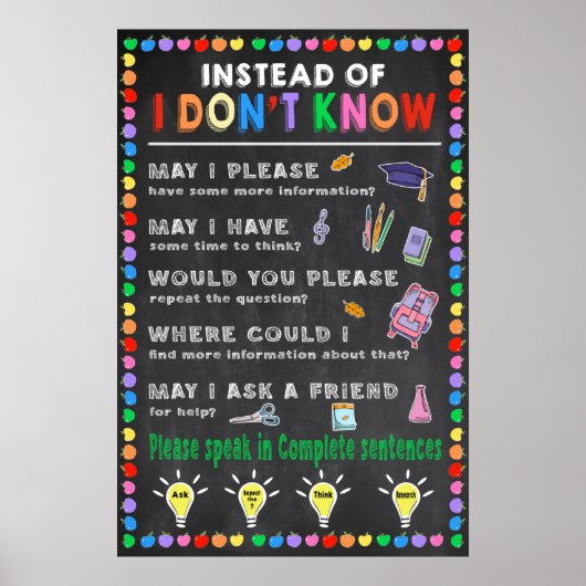 In plaats van dat ik geen Poster van groeidemper k (Voorkant)