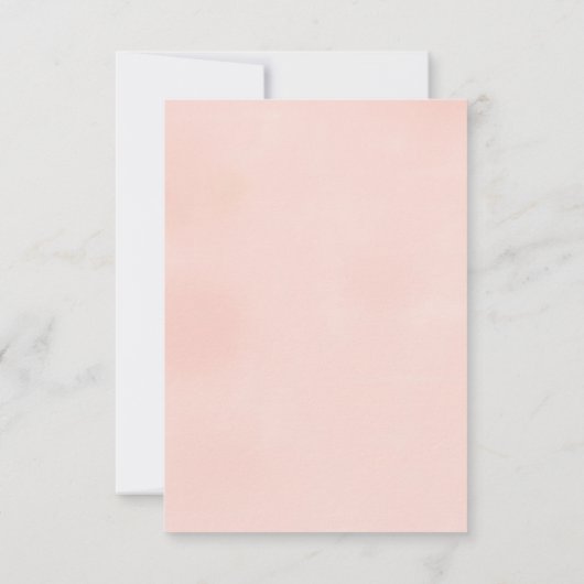 In plaats van gunsten Bedankt Plaats kaarten Blush (Achterkant)