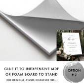 In plaats van gunsten Elegante huwelijksgunsten te Poster