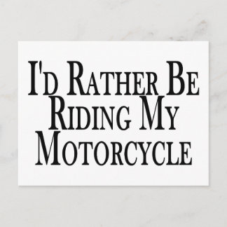 In plaats van mijn motorfiets te besturen briefkaart