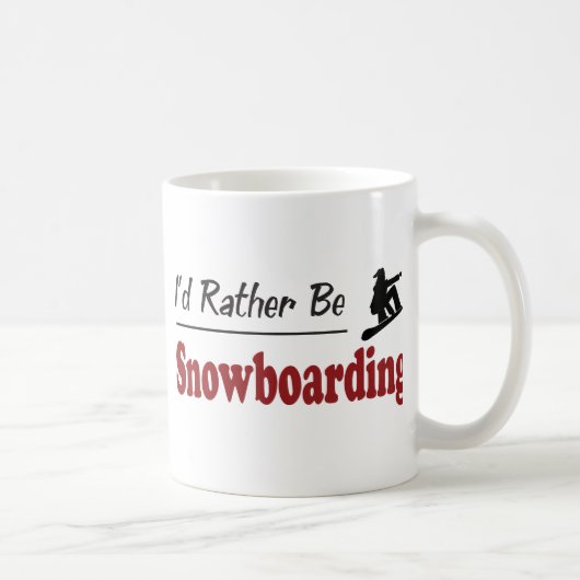 In plaats van snowboarden koffiemok (Rechts)