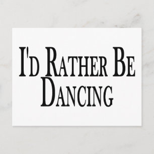 In plaats van te dansen briefkaart