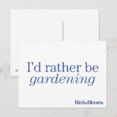 In plaats van tuinieren briefkaart (Voorkant / Achterkant)