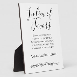 In plaats van voor donatie aan liefdadigheidsbruil fotoplaat