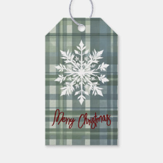  in plaid Christmas Gift Label Cadeaulabel