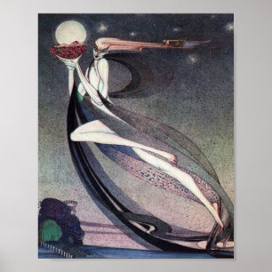 In poeder en crinoline door Kay Nielsen Poster