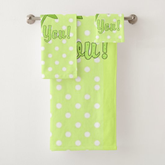 in Polka Dots Collectie Bath Towel Set Bad Handdoek (Insitu)