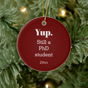 In Progress Burgundy PhD Student Keramisch Ornament