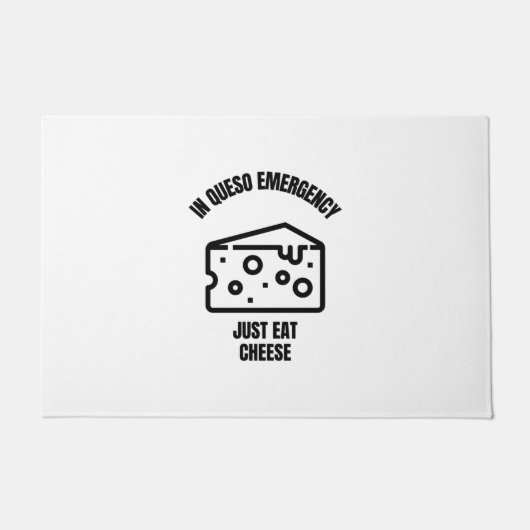 In queso emergency funny cheese pun jokes deurmat (Voorkant)
