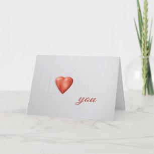 In reliëf gemaakt LIEFDE Valentijnse Kaart