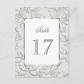 In reliëf gemaakt uiterlijk Damask in Off White Briefkaart (Voorkant)
