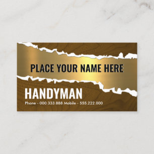 In reliëf gemaakte Naam Handyman Visitekaartje