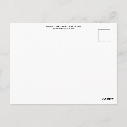 In reliëfbekleding geplaatste Chalk-schaduwen van  Briefkaart (Achterkant)