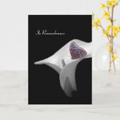 In Rembrance vlinder op witte calla lily Kaart (Gele Bloem)