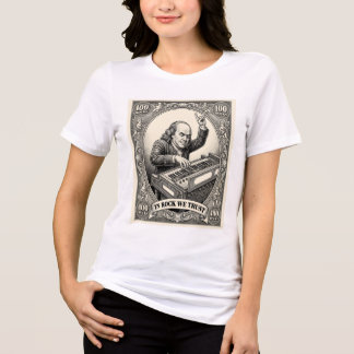 In Rock We Trust 100 Rotsen Franklin Toetsenist Tri-Blend Shirt