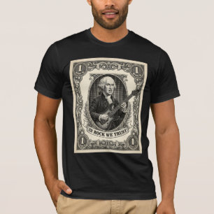 In Rock We Trust 1 Rock Washington Gitaar Vintage  T-shirt
