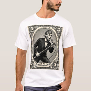 In Rock We Trust 5 Rocks Lincoln Zanger T-shirt
