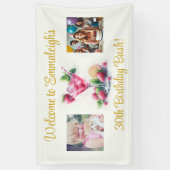  in Roze 30e Verjaardagsviering Spandoek (Verticaal)