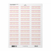 in roze Baby shower, Adresetiketten Etiket (Full Sheet)