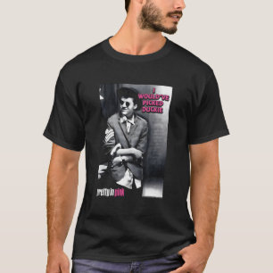 in roze baksteen t-shirt