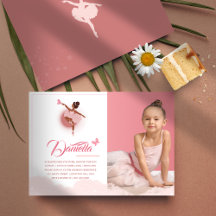 in Roze Ballerina Verjaardagsfeestfoto