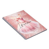 in roze balletjurk notitieboek (Rechterzijde)