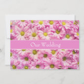 in roze bloemen bruiloft kaart (Achterkant)