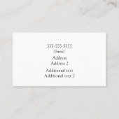  in roze bloemen visitekaartje (Achterkant)