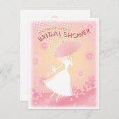  in Roze Bridal Shower Kaart (Voorkant / Achterkant)