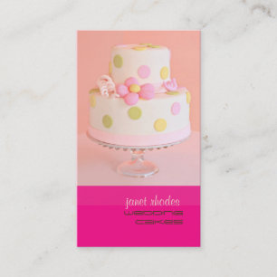 in roze bruidstaart visitekaartje