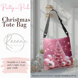  in roze Christmas Design Canvas tas