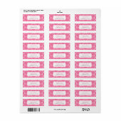 in Roze Damask Return Address Label (Full Sheet)