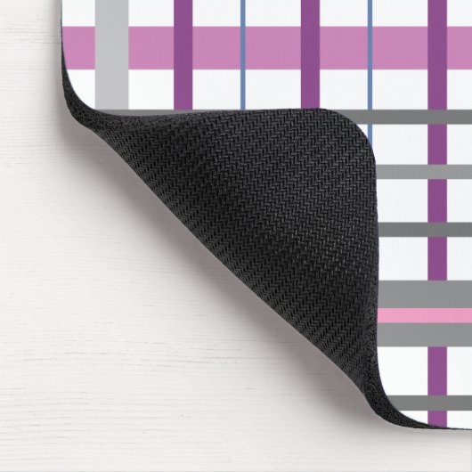  In Roze en Grijs Plaid Muismat (Hoek)