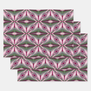 in roze en groen verstijfd kleurenblok inpakpapier vel
