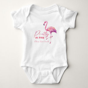  in roze Flamingo Baby shower Bodysuit