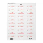  in Roze Flowers Return Address Label (Full Sheet)