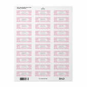  in Roze Flowers Return Address Label (Full Sheet)