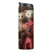 in roze fretten thermosbeker (Geroteerd rechts)