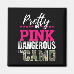  in roze gevaarlijk in camojachtmeisje magneet