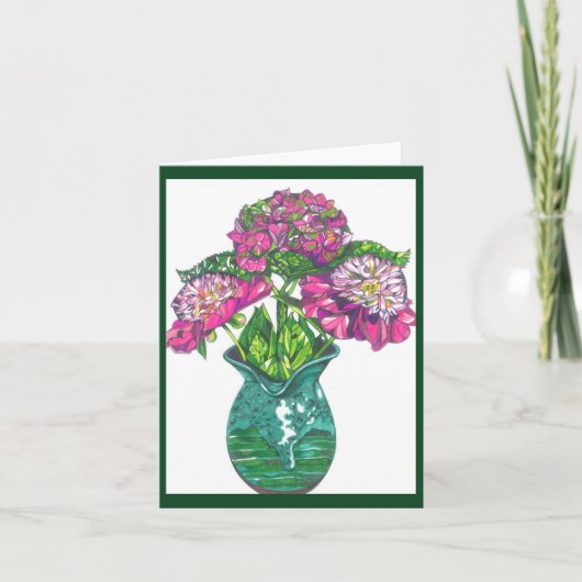  in roze gevouwen Note Kaart (Voorkant)