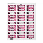  in Roze Luchters Return Address Label (Full Sheet)