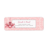 in Roze Luchters Return Address Label (Voorkant)