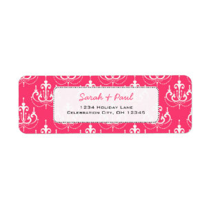  in Roze Luchters Return Address Label