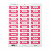  in Roze Luchters Return Address Label (Full Sheet)
