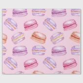 in roze Macarons Cadeaupapier (Vlak)