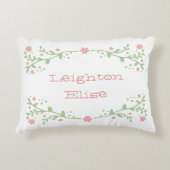  in roze naam kussen (Voorkant)