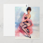  in Roze Pin Up Briefkaart (Voorkant / Achterkant)