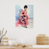  in Roze Pin UP Poster (Keuken)