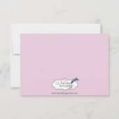  in roze pokadots met zwarte luchter re kaart (Achterkant)