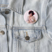  in roze ronde button 5,7 cm (In situ)